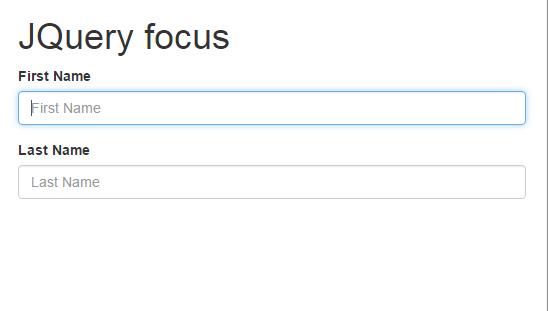 JQuery Focus On First Input Field